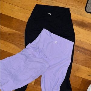 Black and Purple flare leggings
